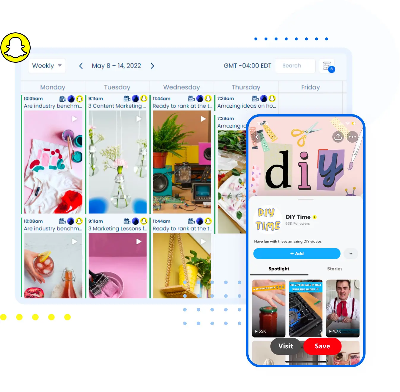Snapchat management tools for business